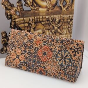 Boho Pattern cork Eyeglass Case sunglasses Holder